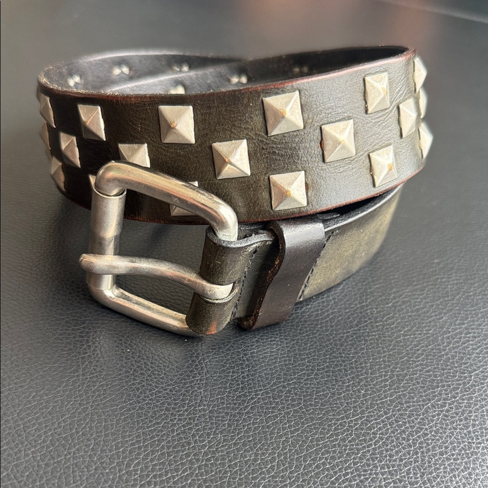 Studded Genuine Leather Belt for Men